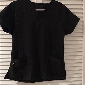 Women's Black Wonder Wink Scrub Top